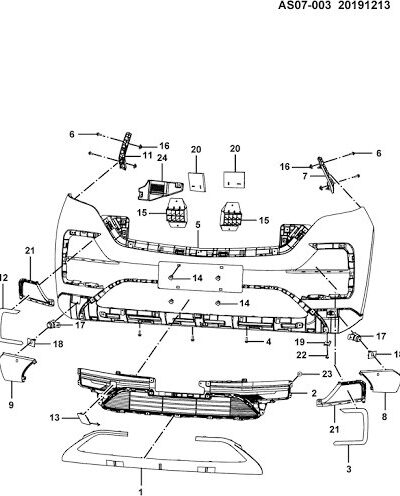 BUMPER CHEV. CAPTIVA LX 23548501